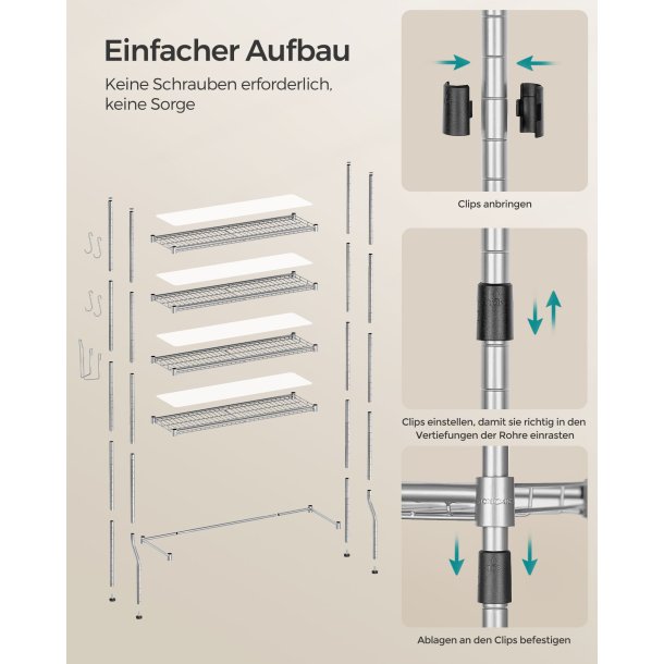 Badevrelsesreol - stlreol til over toilet og vaskemaskine - slv