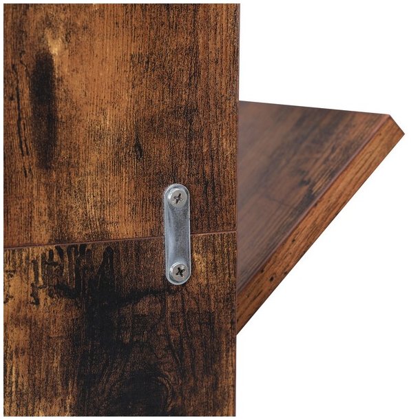 Reol med hylder til b�ger - bogreol - rustik brun 50 x 25 x 142