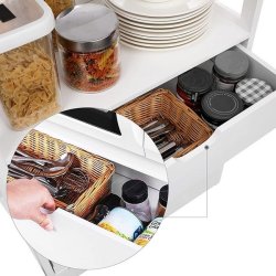 Badevrelsesskab - hvid badevrelsesreol - 154 x 60 x 32,5 cm