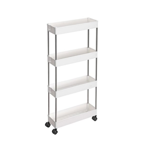 Rullevogn - smal opbevaringsvogn med 4 hylder 40 x 13 x 89