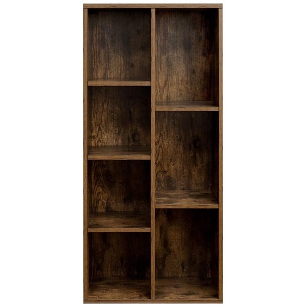 Rumdeler - bogreol i industrielt design - rustik brun 50x24x106