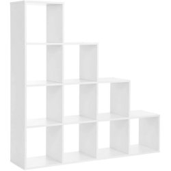 Rumdeler - fritst�ende bogreol i tr� - hvid 130 x 29 x 130