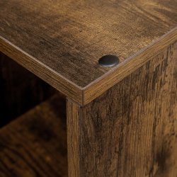 Rumdeler - fritst�ende bogreol i tr� - rustik brun 130 x 29 x 130