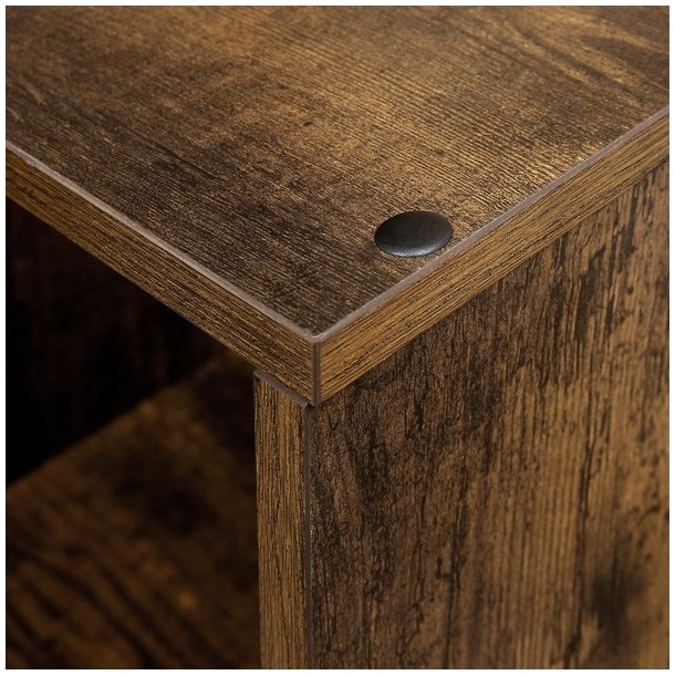 Rumdeler - fritst�ende bogreol i tr� - rustik brun 130 x 29 x 130