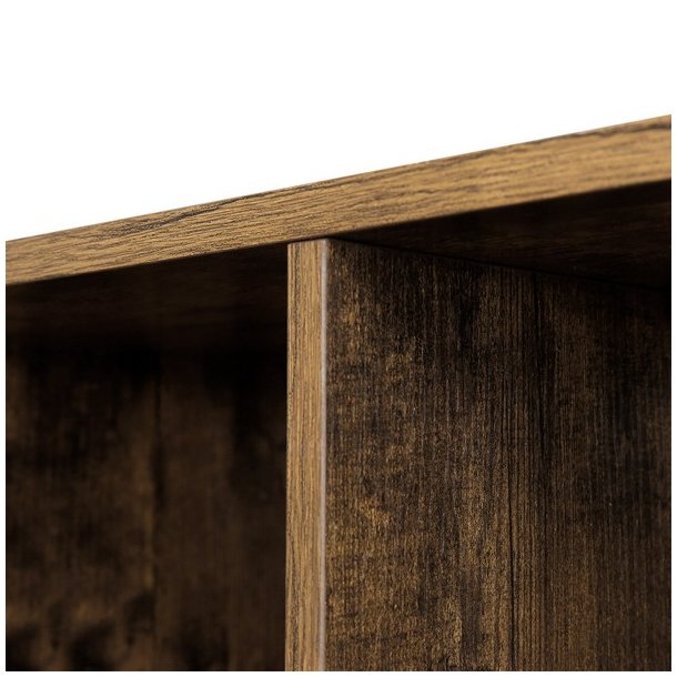 Rumdeler - fritst�ende bogreol i tr� - rustik brun 130 x 29 x 130