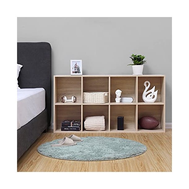 Bogreol - gulvreol og stuereol - brun rumdeler 65,5x30x129,5