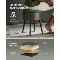 Sidebord med opbevaring - rundt sengebord - gr�n s�de �32