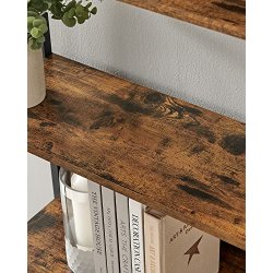 Bogreol med 6 hylder - stuereol - rustik brun 60 x 24 x 186