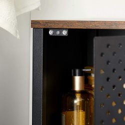 Opbevaringsskab - sknk rustik brun og sort stl 42,5 x 40 x 76