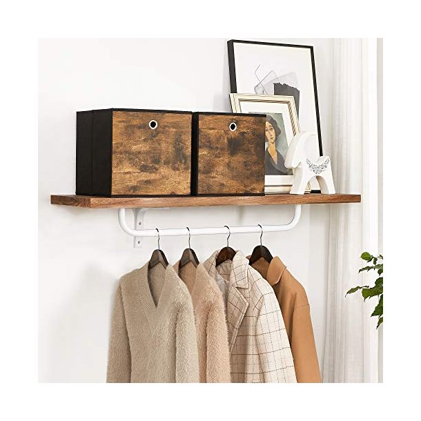 Opbevaringskasser til rumdeler - 6 stofkurve - rustik brun