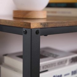 Sidebord - firkantet i industrielt design - rustik brun 45x35x75