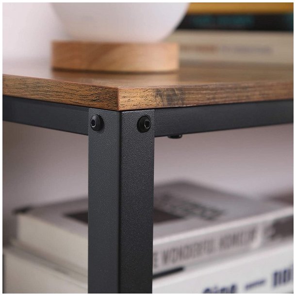 Sidebord - firkantet i industrielt design - rustik brun 45x35x75