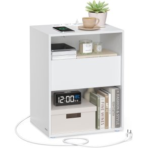 Sengebord - samles uden v�rkt�j - sidebord - hvid 35x45x58