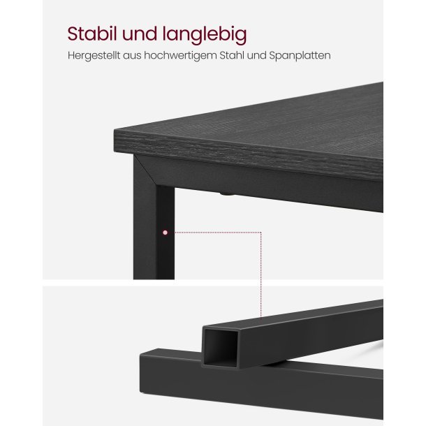 Sengebord med str�mstik - natbord - sort sidebord