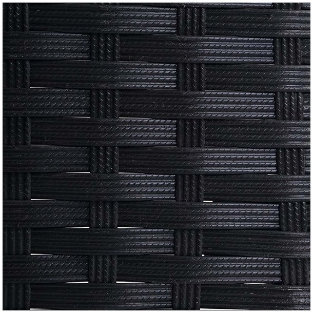 Havebnk - sort polyrattan havebnk med terracotta hynde