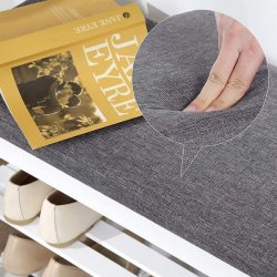 Siddeb�nk i bambus - skoreol og skostativ  - hvid 71 x 29 x 49