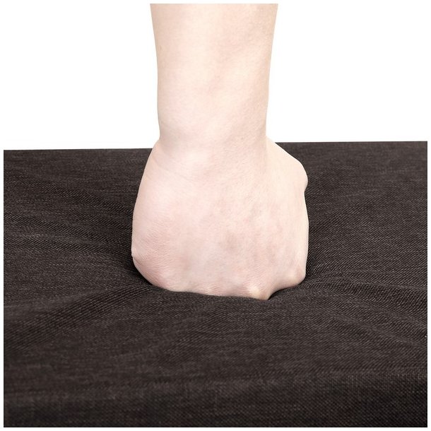 Skob�nk - entreb�nk til sko - siddeb�nk med hynde - rustik brun