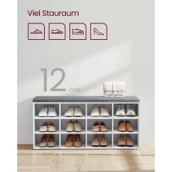 Skob�nk - siddeb�nk med skohylder - entreb�nk med skorum - hvid