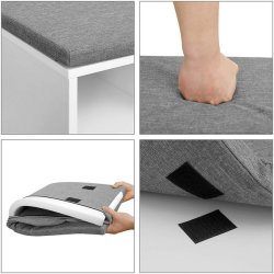 Skob�nk - siddeb�nk med skohylder - entreb�nk med skorum - hvid