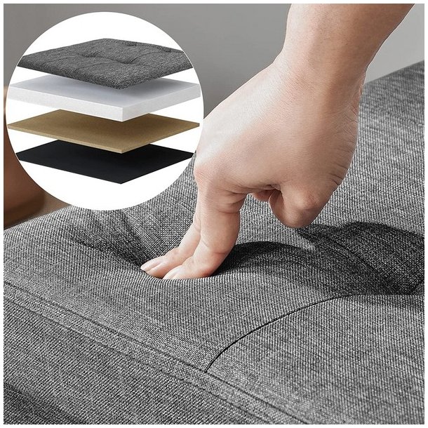 B�nk med kiste - siddeb�nk med opbevaring 110 x 38 x 38 - m�rkegr�