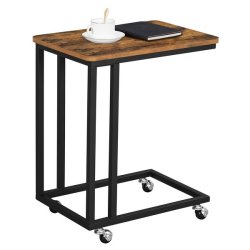 Sidebord i industrielt design til sofa eller seng - rustik brun