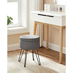 Sidebord med opbevaring - rundt sengebord - m�rkegr� �31