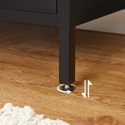 Opbevaringsskab - sknk rustik brun og sort stl 76 x 40 x 80