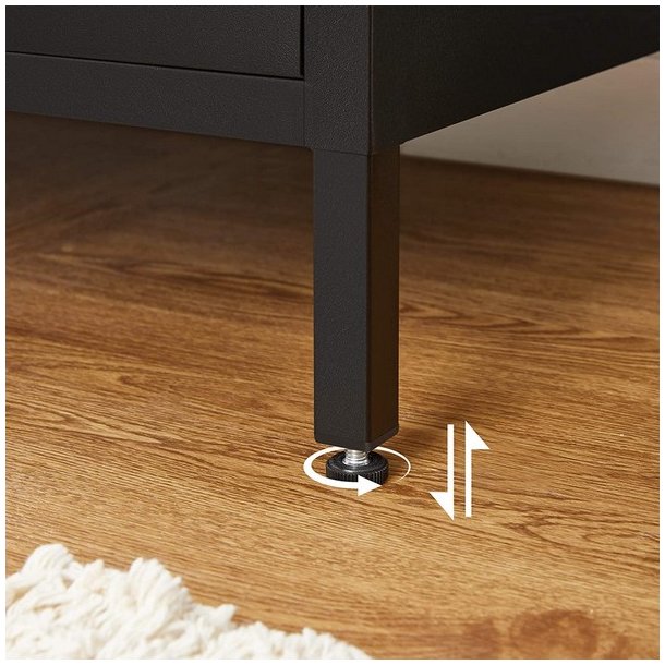 Opbevaringsskab - sknk rustik brun og sort stl 76 x 40 x 80