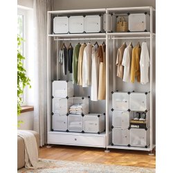 Opbevaringsskab - kubisk skab i plastik - plastikskab med 16 rum