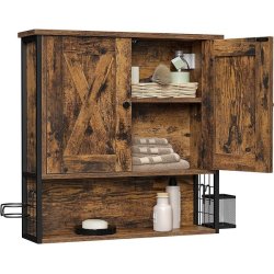 Badevrelsesskab - vghngt skab - rustik brun 60x60x16 cm