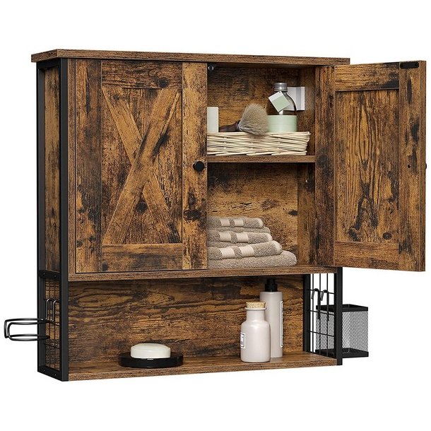 Badevrelsesskab - vghngt skab - rustik brun 60x60x16 cm