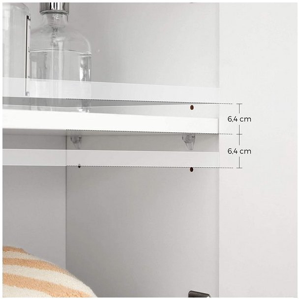 Badevrelsesskab - skab - opbevaringsskab - hvid 60 x 30 x 80