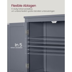 Badevrelsesskab med 2 skabe - opbevaringsskab gr 110x60x30