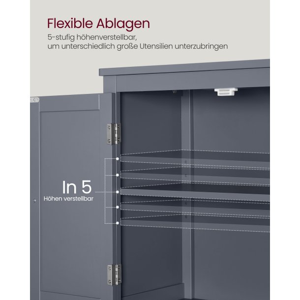 Badevrelsesskab med 2 skabe - opbevaringsskab gr 110x60x30