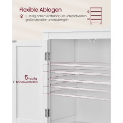 Badevrelsesskab med 2 skabe - opbevaringsskab hvid 110x60x30