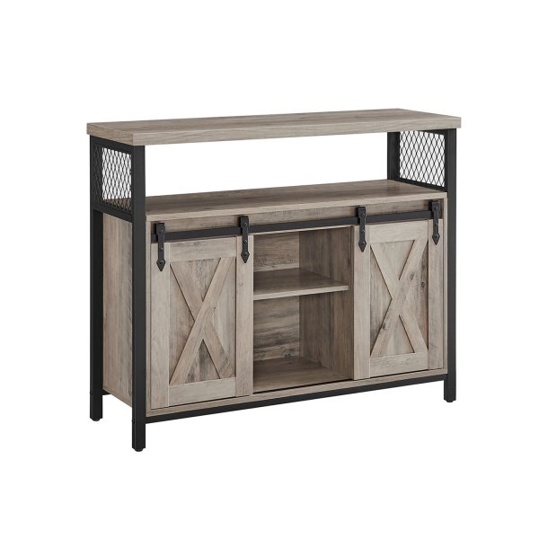 Sknk med skabe og skydelger - greige sknk 100 x 33 x 80