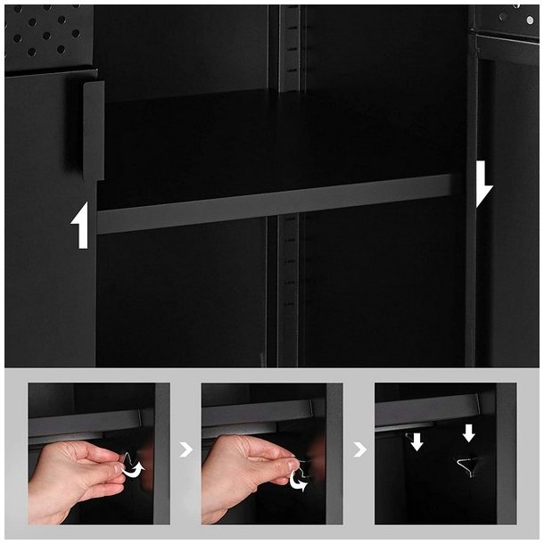 Opbevaringsskab - sknk rustik brun og sort stl 76 x 40 x 80