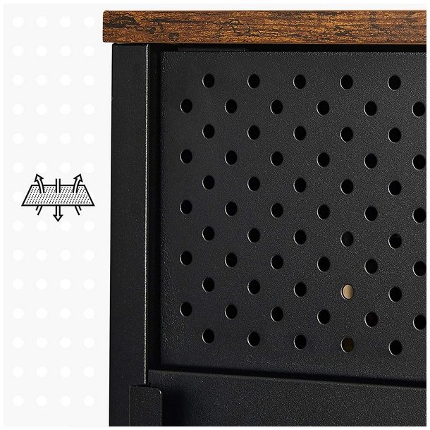 Opbevaringsskab - sknk rustik brun og sort stl 76 x 40 x 80