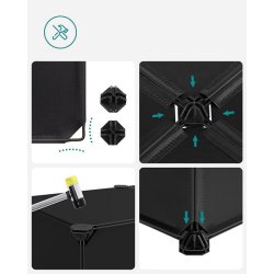 Skoreol - kubisk skoskab i plastik - skohylder med 10 skorum