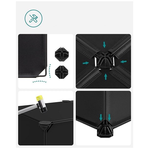 Skoreol - kubisk skoskab i plastik - skohylder med 10 skorum