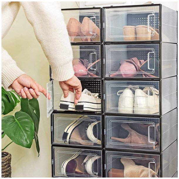 Opbevaringsbokse - 18 stk skokasser - opbevaringskasser til sko