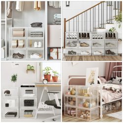 Opbevaringsbokse - 6 stk skokasser - opbevaringskasser til sko