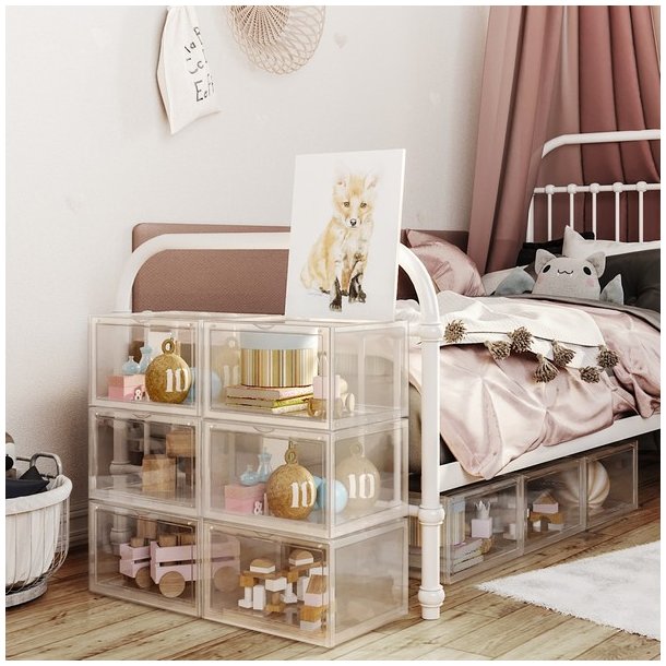 Opbevaringsbokse - 6 stk skokasser - opbevaringskasser til sko