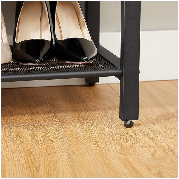 Skoreol med 5 hylder - skostativ med skohylder - rustik brun