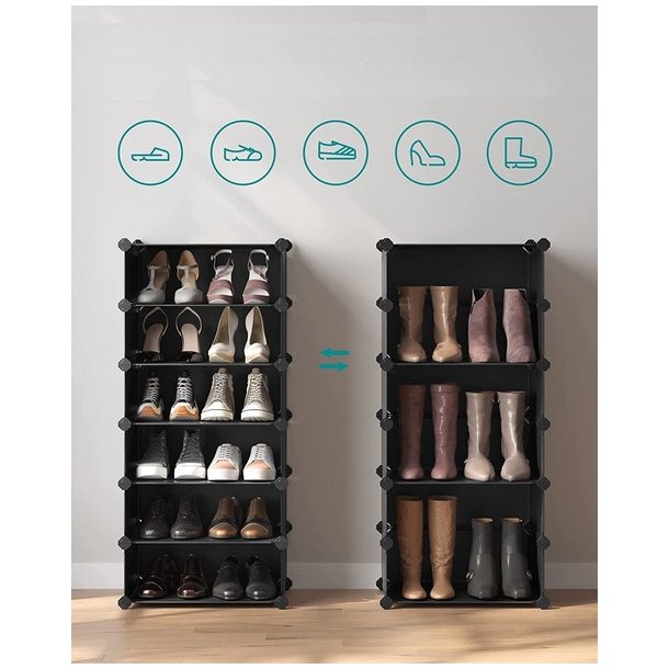Skoreol - kubisk skoskab i plastik - skohylder med 10 skorum