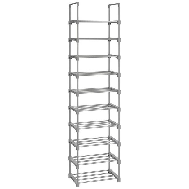 Skoreol - delbart skostativ med 10 hylder - gr� 45 x 30 x 174