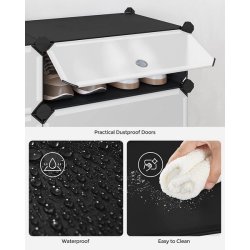 Skoreol - kubisk skoskab i plastik - skohylder med 10 skorum