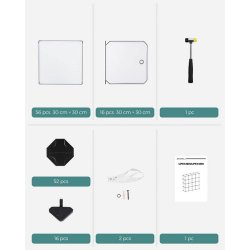 Opbevaringsskab - kubisk skab i plastik - plastikskab med 16 rum