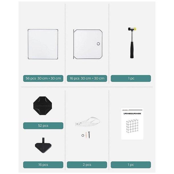 Opbevaringsskab - kubisk skab i plastik - plastikskab med 16 rum