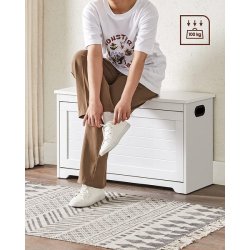 Skob�nk - siddeb�nk med skohylder - skoskab med b�nk - hvid